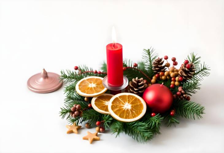 Christmas Cheer Red Candlestick and Festive Fragrances